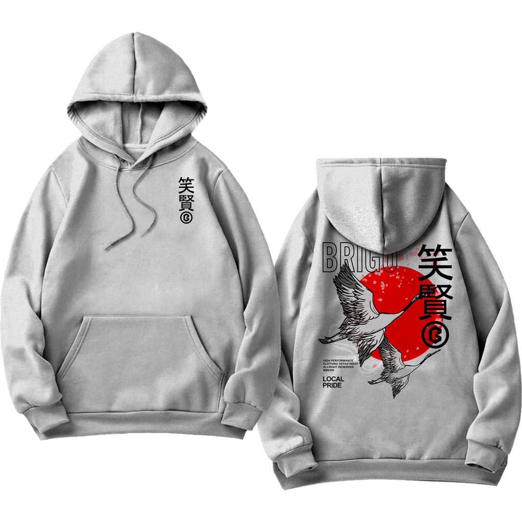 BRIGO Jumper Hoodie japan bird II Sweater Hoodie BRIGO japan bird Sablon DTF Fleece Cotton M-XXL (Pria &amp; Wanita) Free stiker&amp;Gantungan Kunci