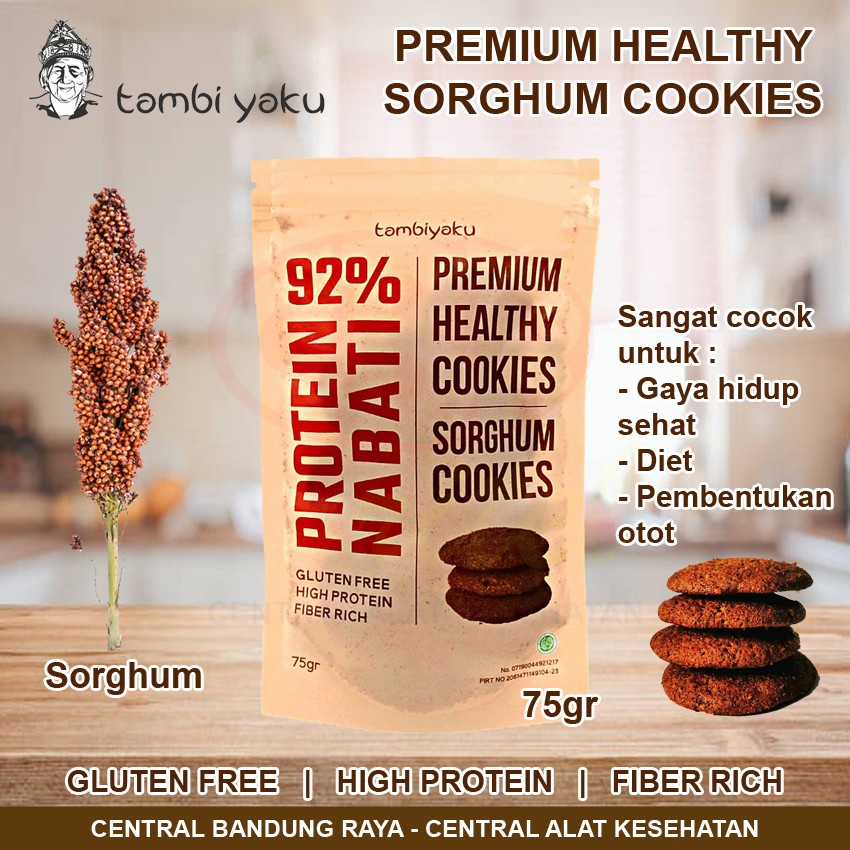 

TAMBIYAKU Sorghum Cookies | Kue Kering Diet 75gr | 100% Gluten Free