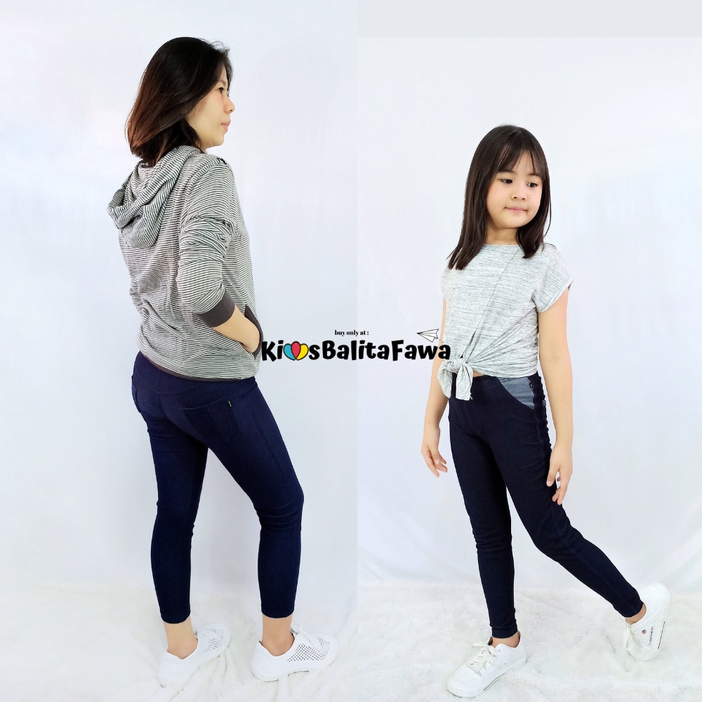 (COUPLE) Mom &amp; Kids Premium Jeans Legging Bayi-15 Tahun (Ada Banyak Size) Soft Jegging Stretch Import