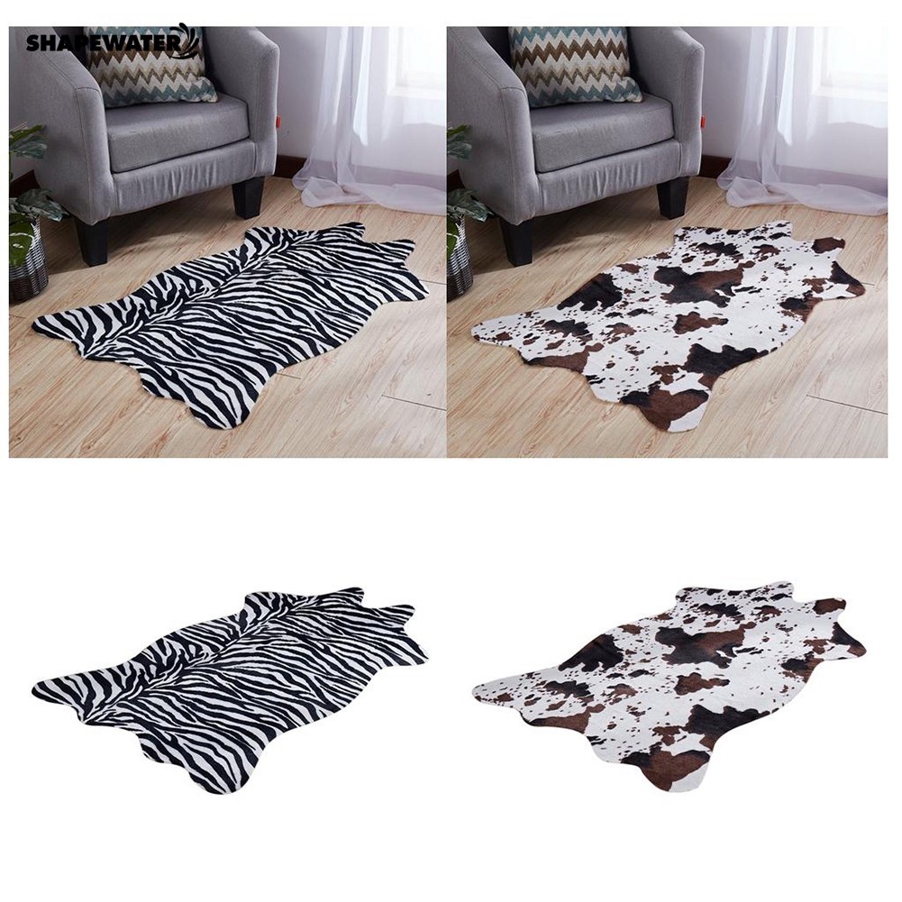 Matras Karpet dengan Motif Print Binatang Zebra / Sapi