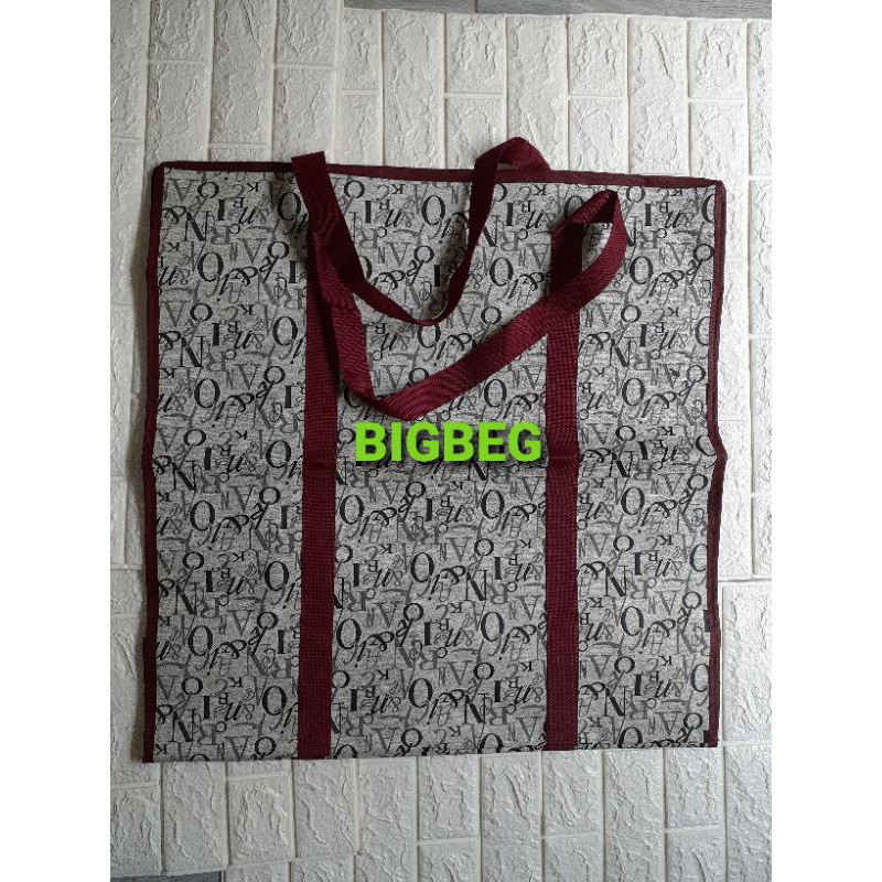 Tas Laundry Belanja Terpal Motif XXL 68x30x70 Shopping  Travel Laundry Bag Serbaguna