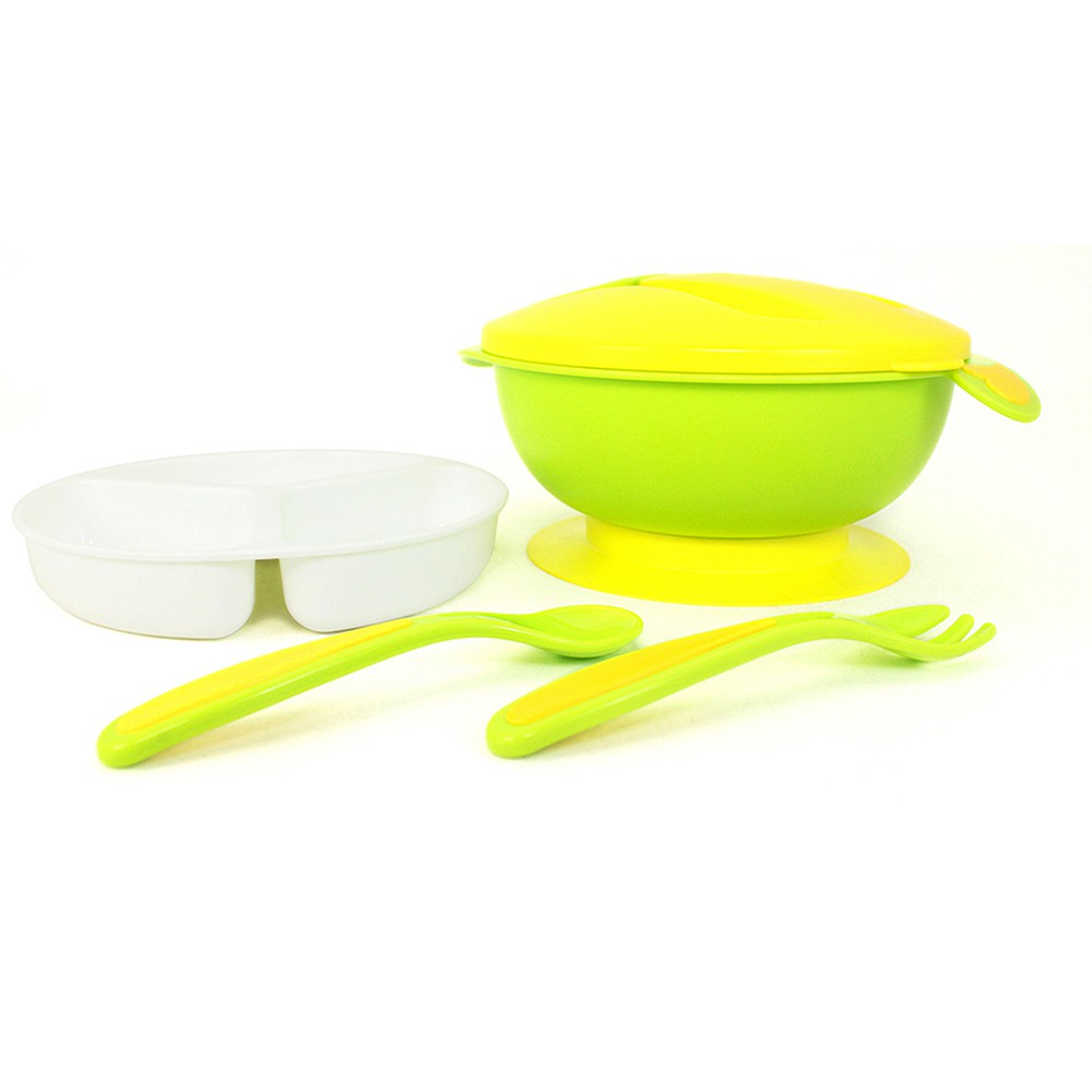 Babybeyond BB - 1004 Non Skid Big Bowl with Fork and Spoon Peralatan Makan Bayi