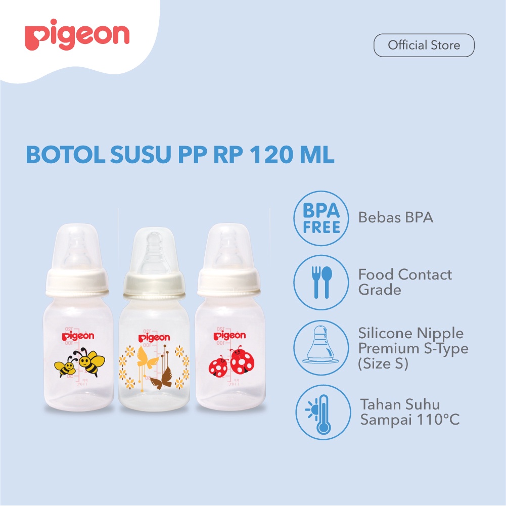 PIGEON Paket PP RP 120Ml | Botol Susu Bayi