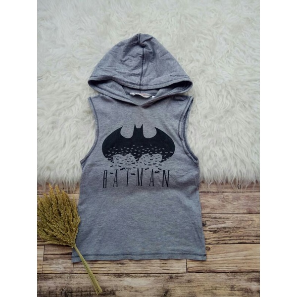 (4-6 tahun ) preloved atasan anak laki2 Hnm X batman | preloved kaos kutung hoodie Hm