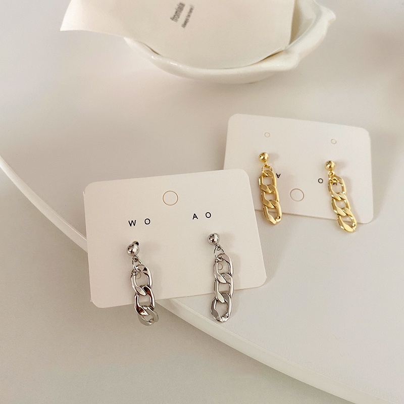 Anting Rantai Model Hollow Gaya Hip hop Korea Untuk Aksesoris