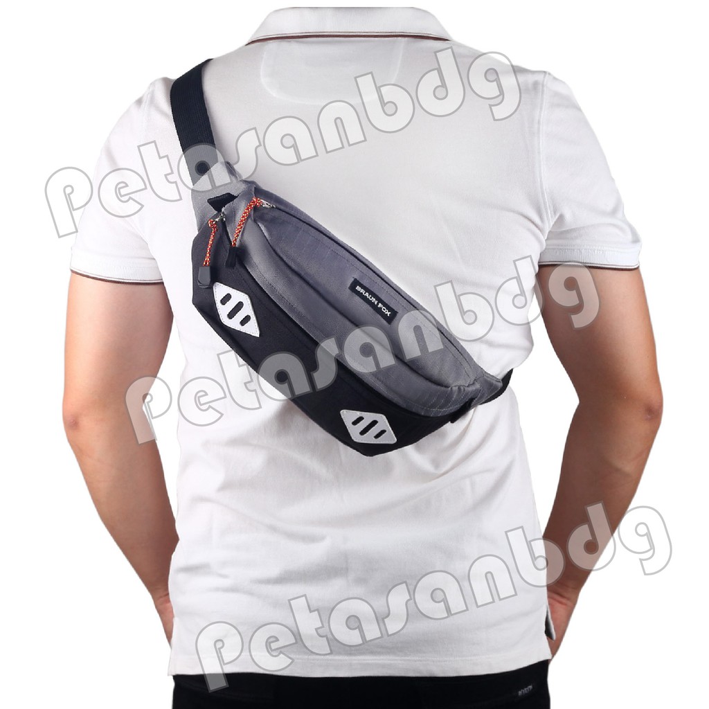 PTS -Tas Pinggang Pria / Tas Fashion Pria Elbrus Original Braun Fox SH - Tas Pinggang Cowok Terbaru