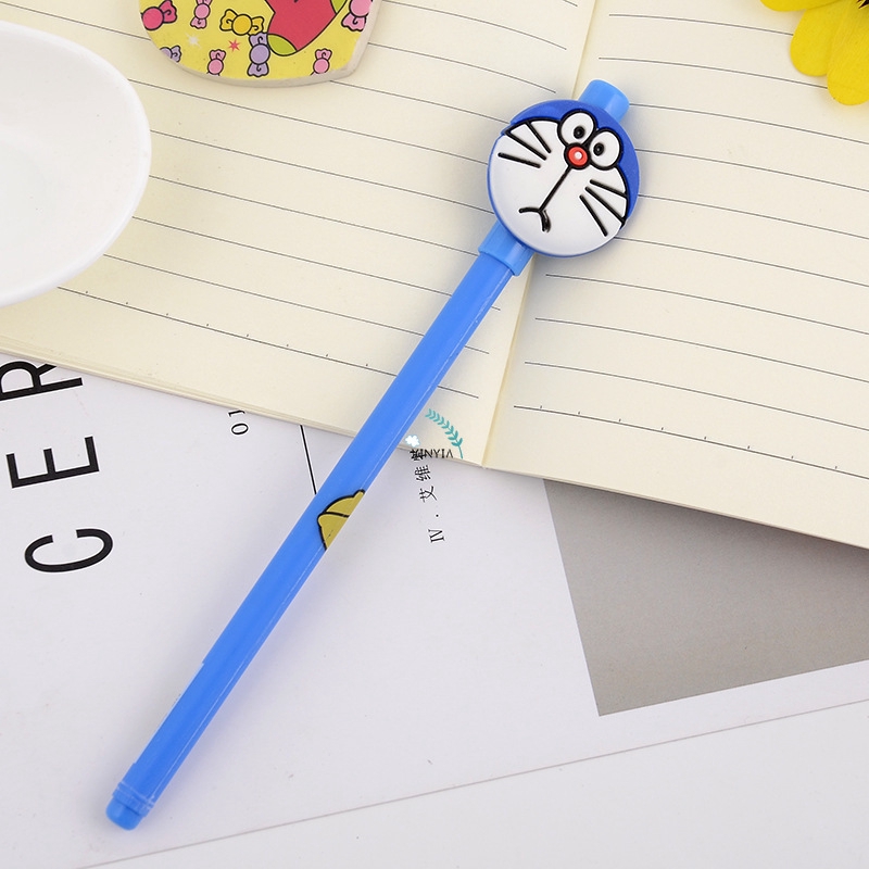 Pulpen Gel Hitam Bentuk Kartun Doraemon untuk Hadiah/Stationery/Sekolah