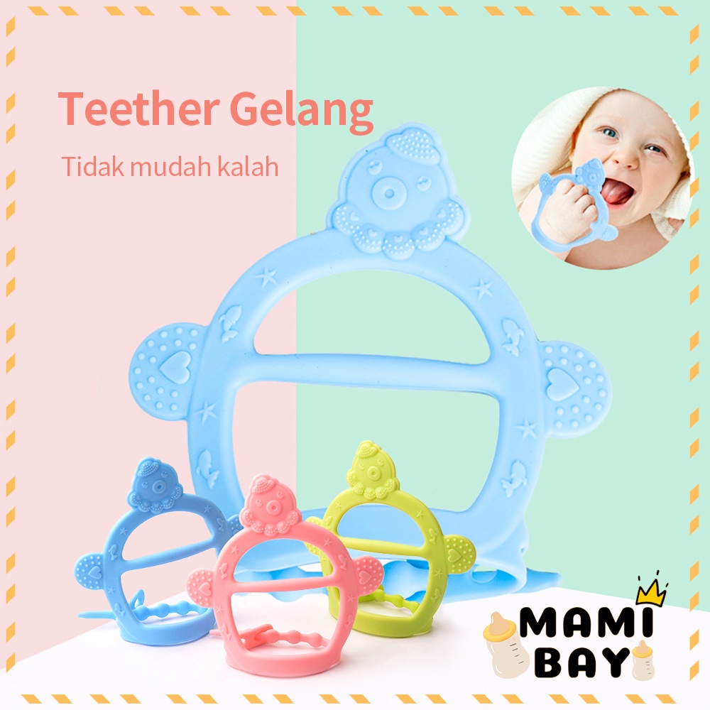 OKEYI Gigitan bayi teether Bentuk Gelang mainan teether bayi  silikon