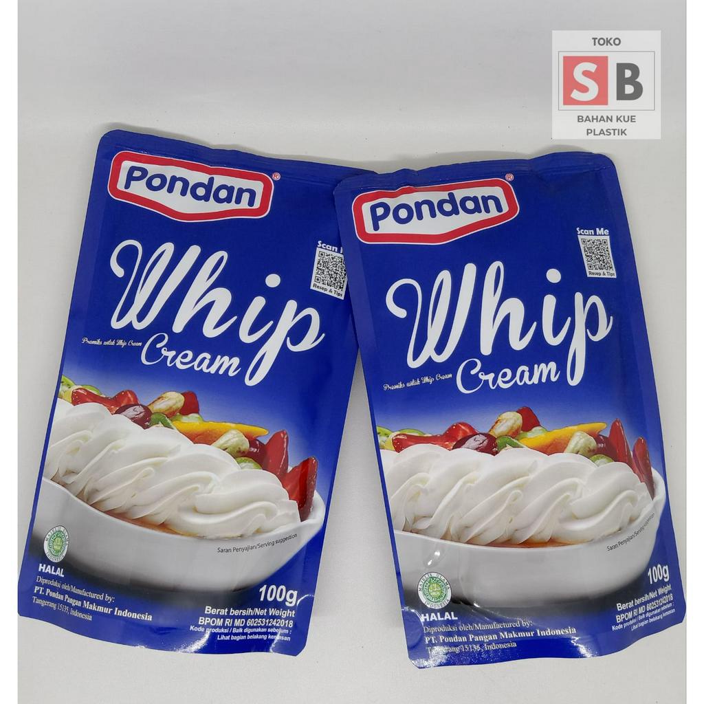 

PONDAN WHIP CREAM 100G/WHIP CREAM POWDER/PONDAN WHHIEP CREAM POUCH
