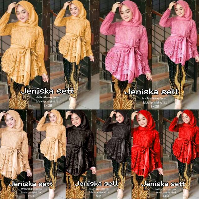 RNB JENISKA SET KEBAYA MODERN BRUKAT PREMIUM MURAH GROSIR KEBAYA SOLO KEBAYA WISUDA
