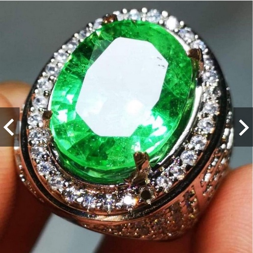 Batu permata natural zamrud colombia+memo