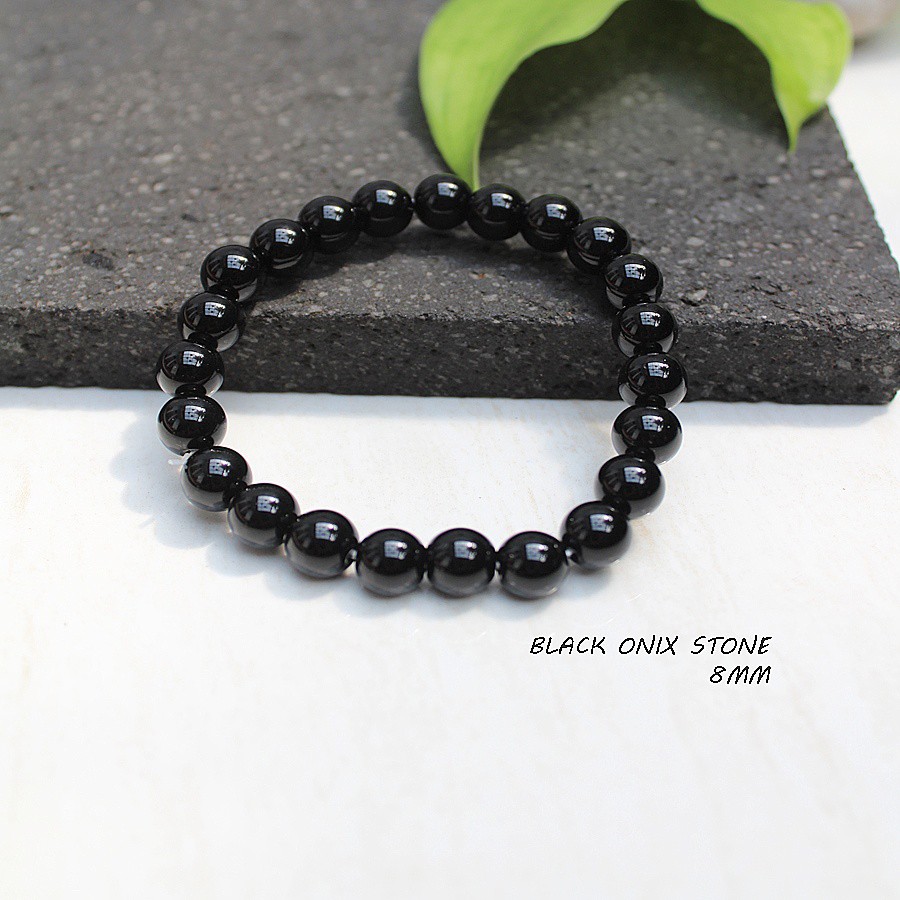 Gelang batu black onyx