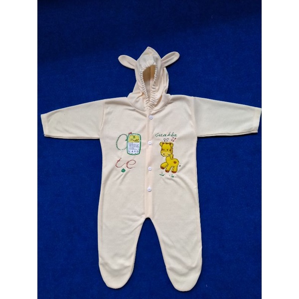 Jumper Bayi/Jumpsuit Bayi/Baju kodok Bayi motif Bordir Tutup Kaki