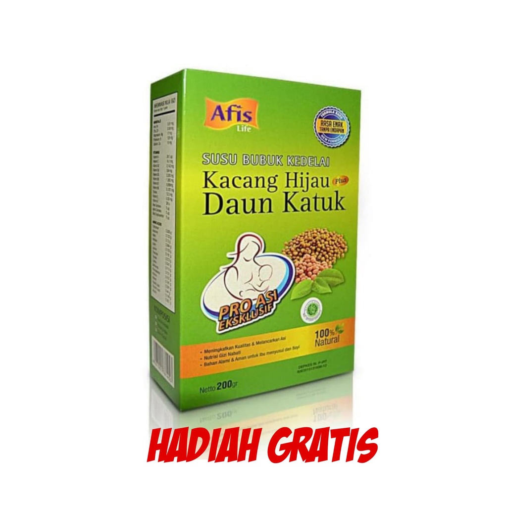 [BUY 1 GET 1] Afis Susu Daun Katuk Booster Asi Susu Pelancar Asi Susu Bubuk Kedelai Kacang Hijau