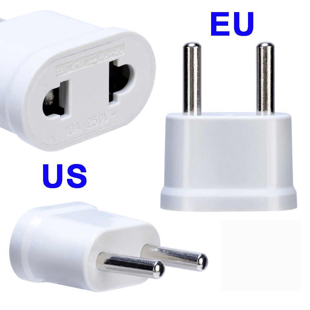 QUINTON White Socket Travel Adapter Conversion plugs Adaptor Portable Mini US To EU Charger Power Plug Converter/Multicolor