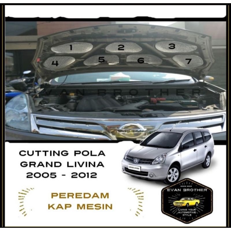 Peredam Kap Mesin Grand Livina 2005-2012