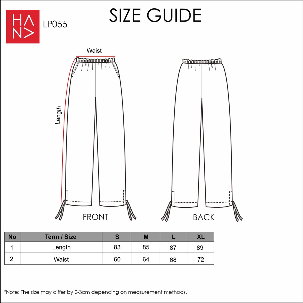 HanaFashion JKT - Cassie Long Pants Celana Panjang Bahan Tali Bawah Wanita - LP055