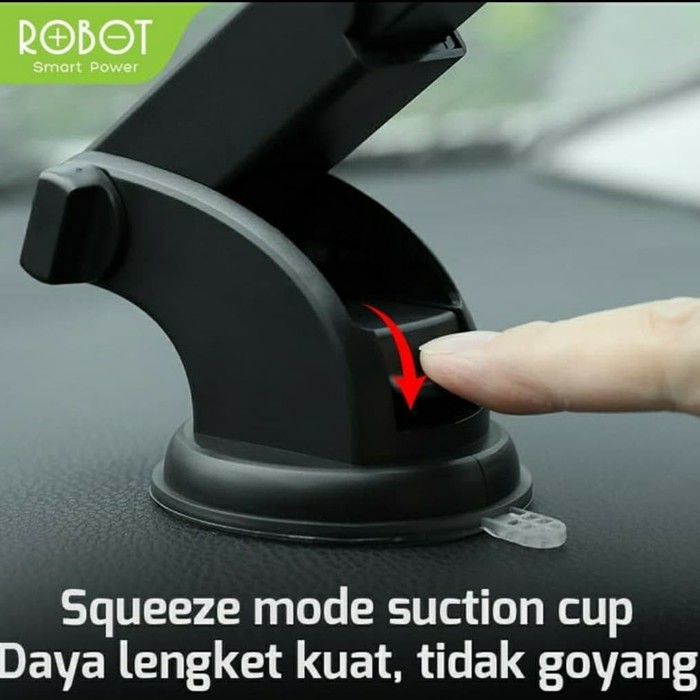 NEW HOLDER MOBIL ROBOT RT-CH11S - CAR HOLDER MOBIL DASHBOARD ROBOT RTCH11S - garansi 1 year