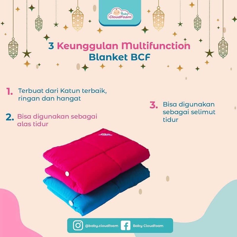 selimut multifungsi cloudfoam baby original