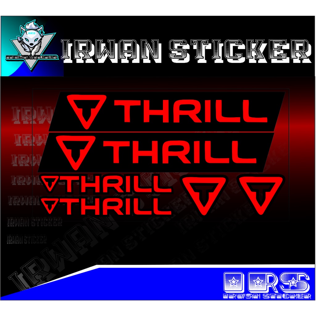 STICKER CUTTING VARIASI SEPEDA THRILL COSTUM VARIASI NAMA COD/STICKER SEPEDA THRILL MOTIF COD