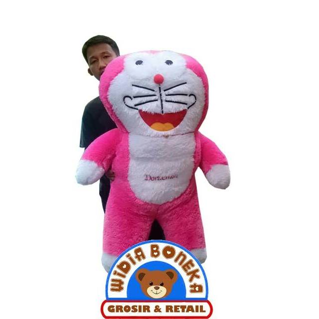 [Ukir Nama / Foto ] Boneka Doraemon Jumbo Berdiri 1,1 Meter Bulu Rasfur