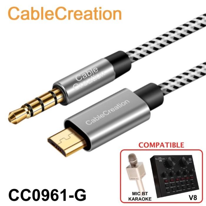 Vaen | Cable Creation Cc0961-G Micro-Usb To 3.5Mm Audio Cable V8 Karaoke 1M