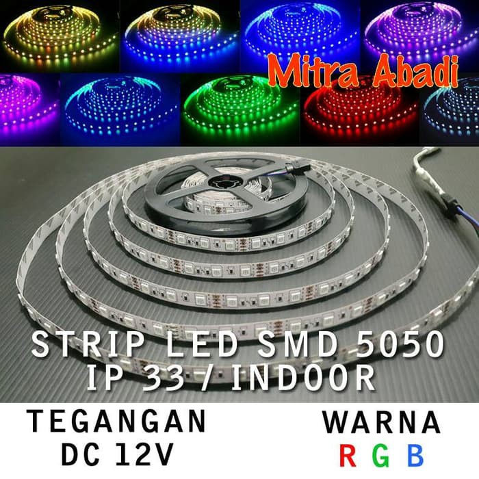 Jual Led Strip Smd 5050 Rgb Dc 12v Ip33 Indoor Only Indonesia