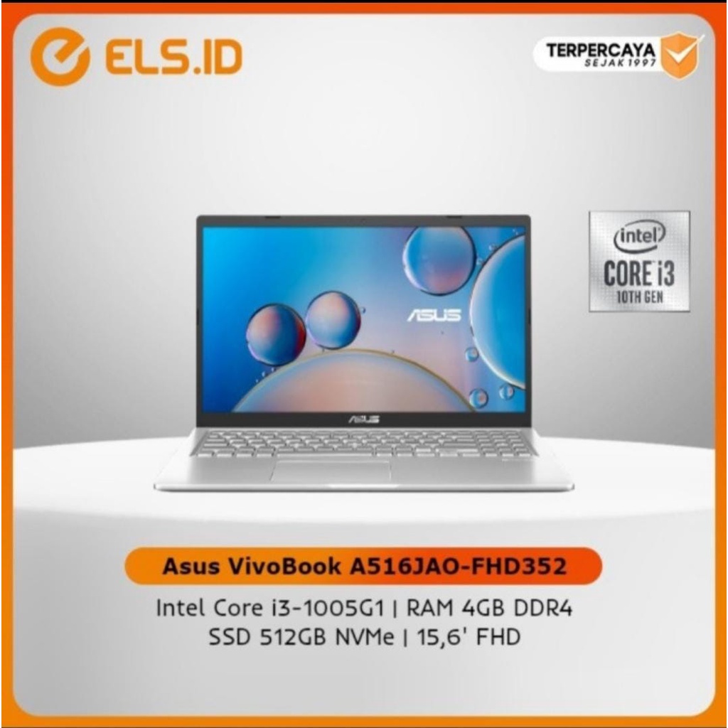 Asus VivoBook A516JAO-FHD352 - Transparent Silver [i3 1005G1-4GB-SSD 512GB]