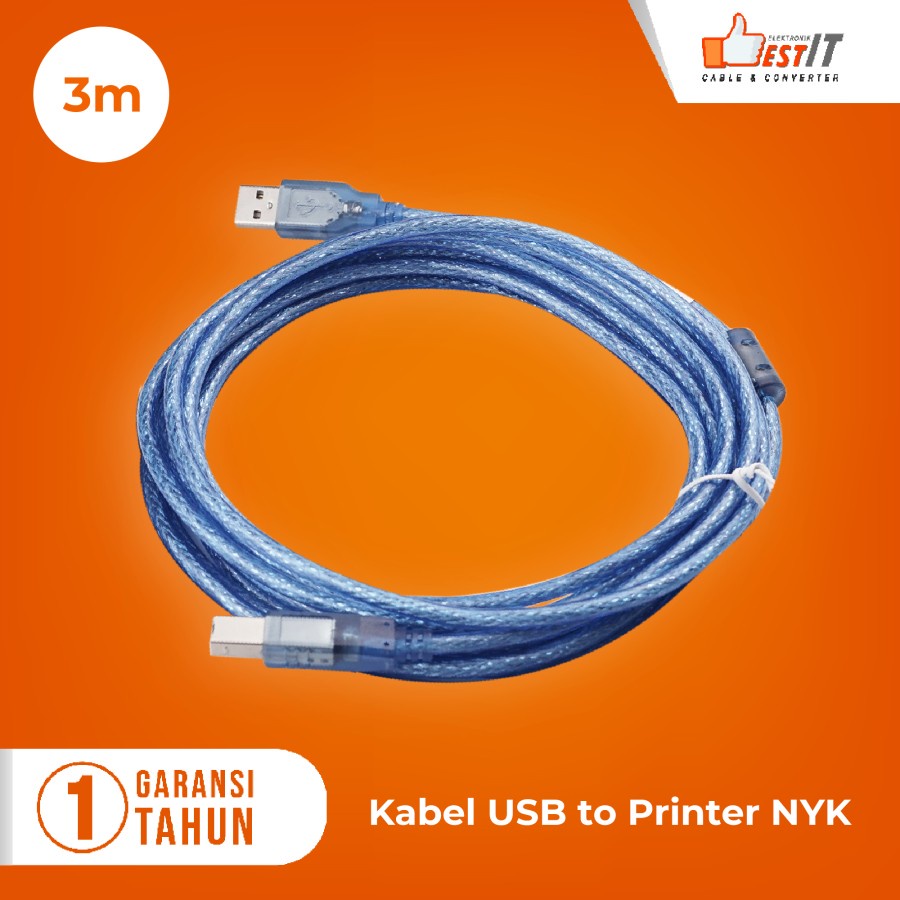 Kabel Printer USB 2.0 panjang 3 meter NYK