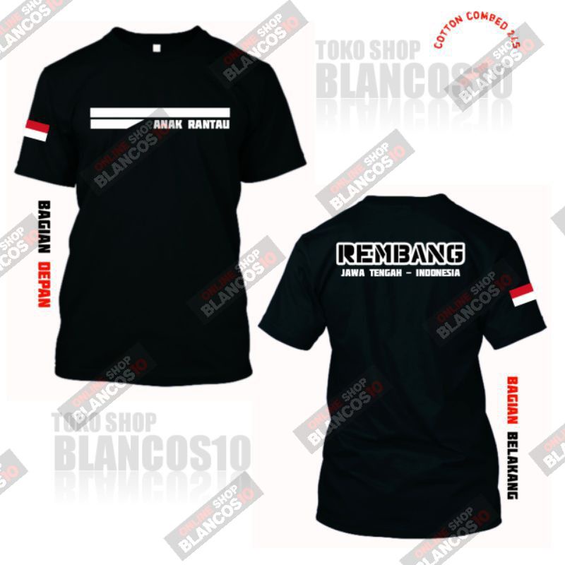 KAOS PRIA KAOS WANITA TULISAN ANAK RANTAU REMBANG JAWA TENGAH INDONESIA | LB3