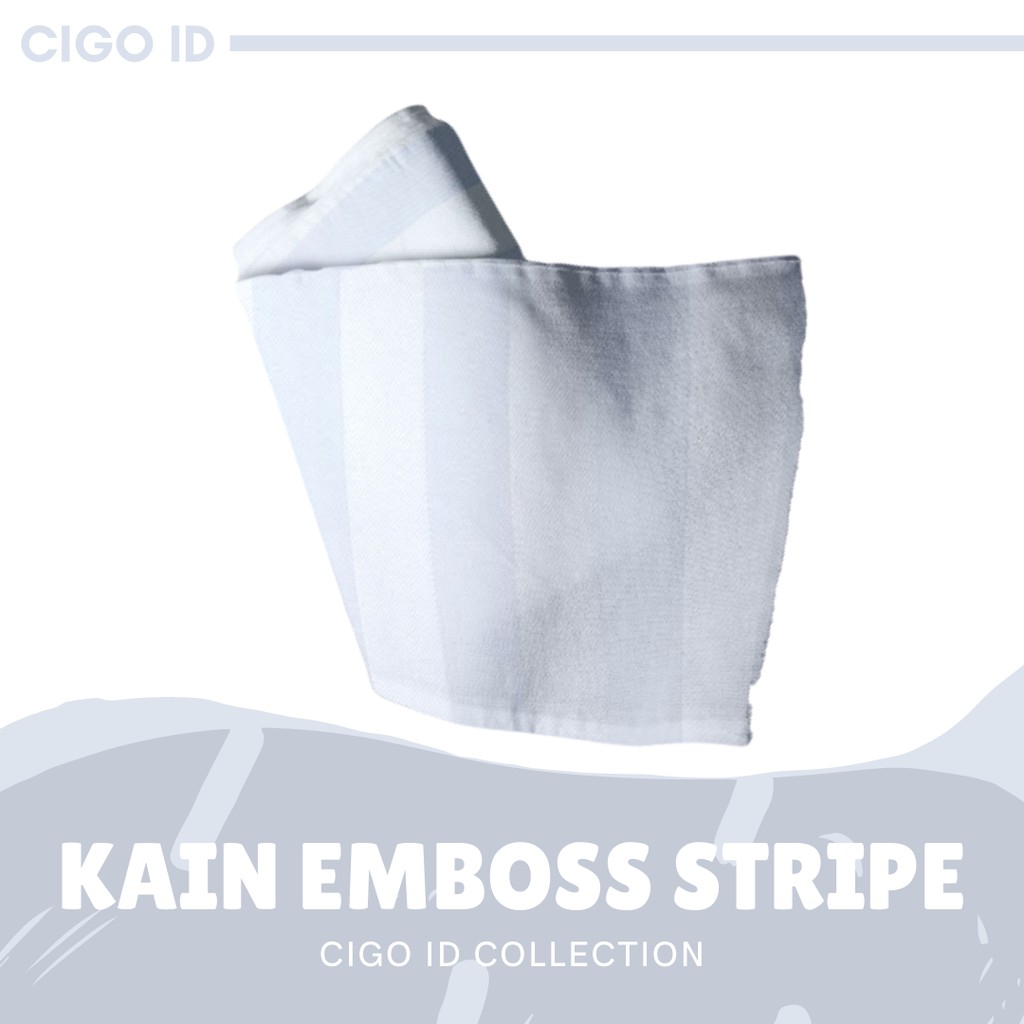 KAIN KATUN DISPERSE EMBOSS STRIPE 3CM SERIES LEBAR 240 HARGA PER SETENGAH METER