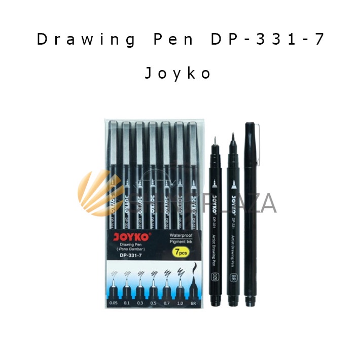 

(DISKON TERMURAH) Drawing Pen Set Joyko DP-313-7 - Pena Gambar Hitam Joyko
