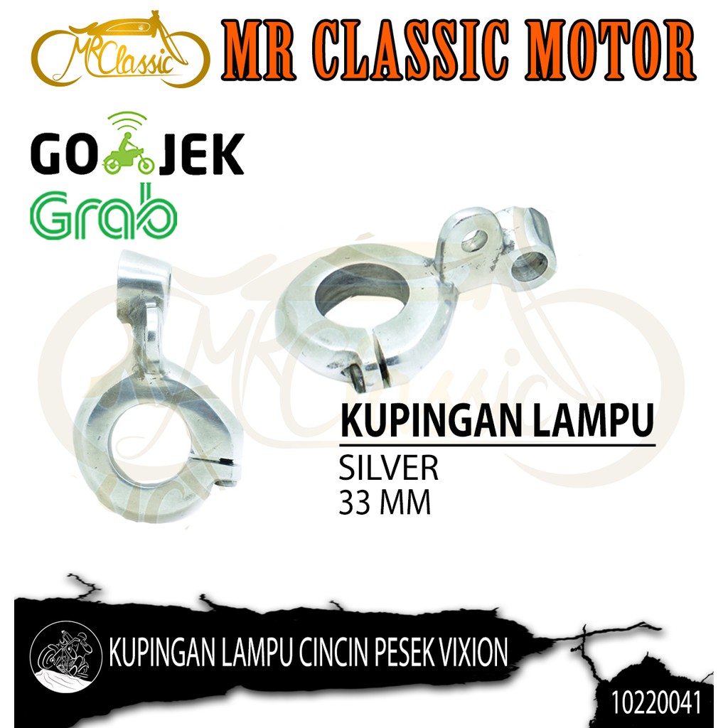 Kupingan/Pangkon lampu Cincin Yamaha Vixion Silver