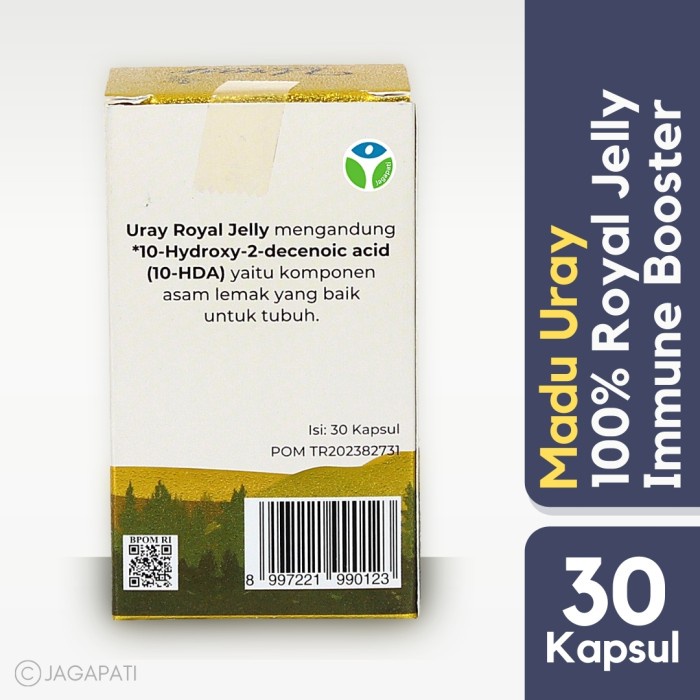 

201nhgg Madu Uray Royal Jelly - 100% Ekstrak Royal Jelly Murni - 30 Kapsul Ds201Fs