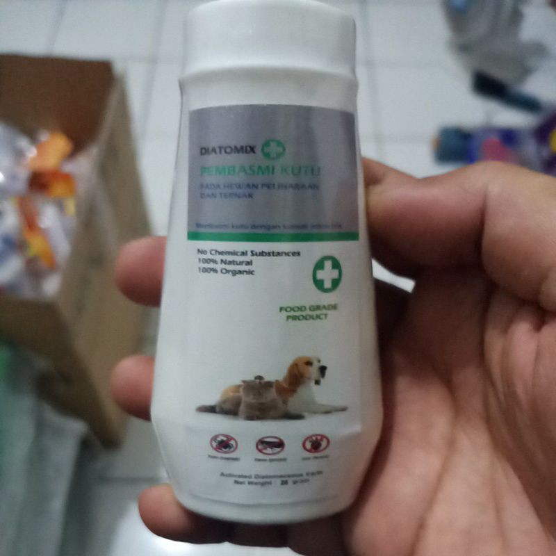 Diatomix obat bedak kutu kucing dan anjing 25gr
