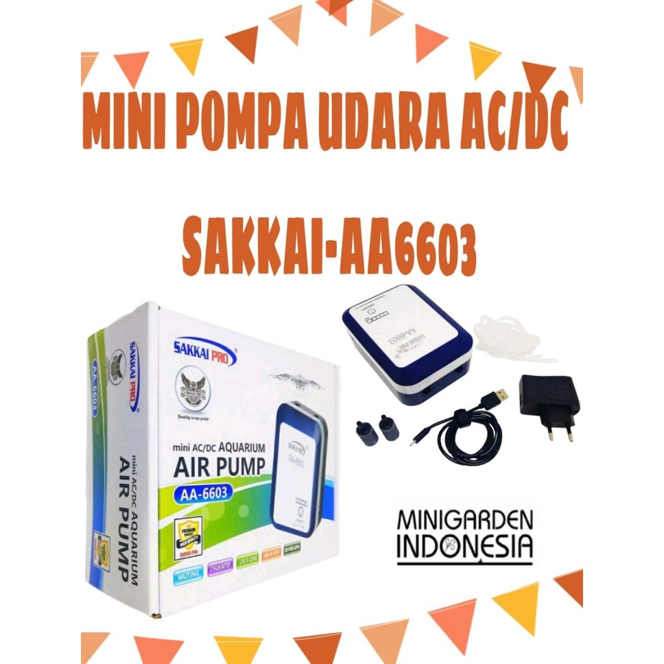 SAKKAI PRO AA-6603 AC/DC AIR PUMP AERATOR PORTABLE ACDC POMPA UDARA