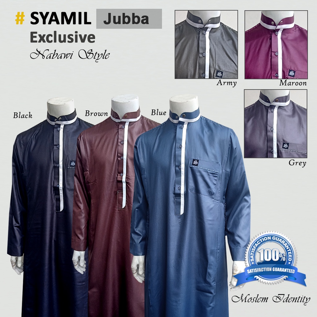 Jubba - Jubah Gamis Pria Lengan Panjang Syamil