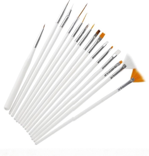 15PCS NAILART BRUSH LINER GEL POLISH / KUAS LINER GAMBAR NAIL ART KUTEK KUAS KUTEK