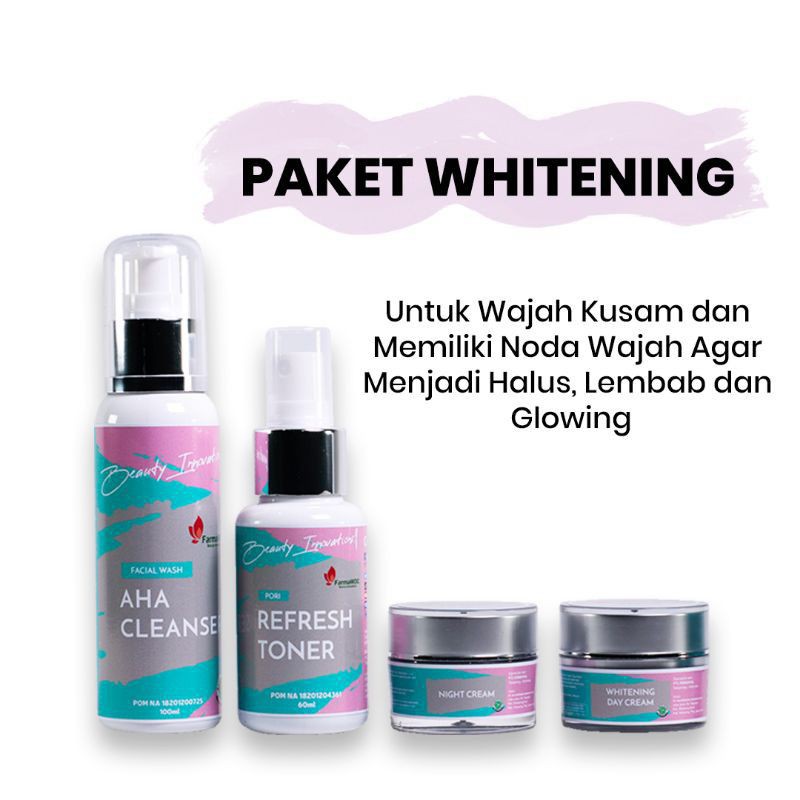 FARMA WDC BPOM, Paket whitening series(free pouch)