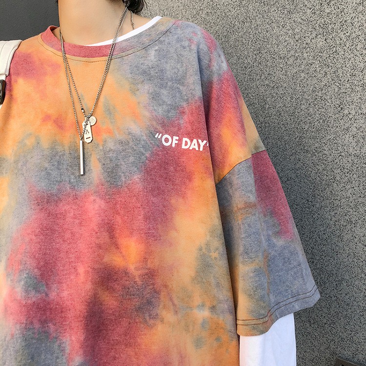  Kaos  Tie Dye Kekinian  T shirt Modis Korea Style  Atasan 