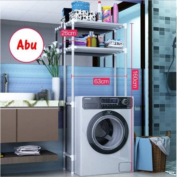 homihomi Rak Sabun Kamar Mandi Mesin Cuci Toilet Besi Susun 2 RM006 Kuat Awet