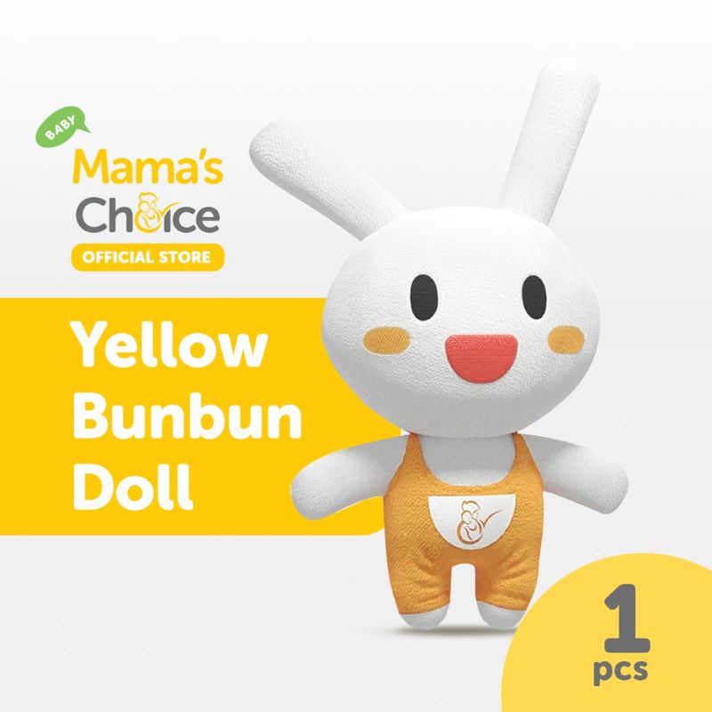 Mama's Choice Yellow Bunbun Plushie | Boneka Kelinci Lucu untuk Anak