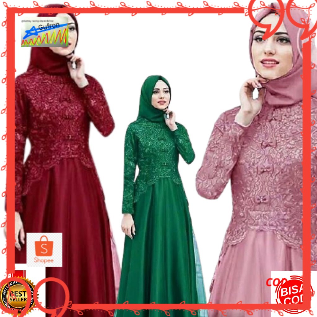 GAMIS BRUKAT TERBARU  BRUKAT REMAJA  BRUKAT MUSLIMAH  BRUKAT MAXI GAMIS DEWASA  Size M-L-XL-XXL