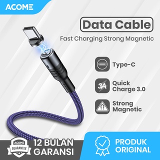 Acome Kabel Data Strong Magnetic Fast Charging 3A 100 cm Garansi Resmi 1 Tahun AXC–Plug Type-C