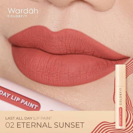 NEW WARDAH Colorfit Last All Day Lip Paint No. 02 - Eternal Sunset 4,2 gr