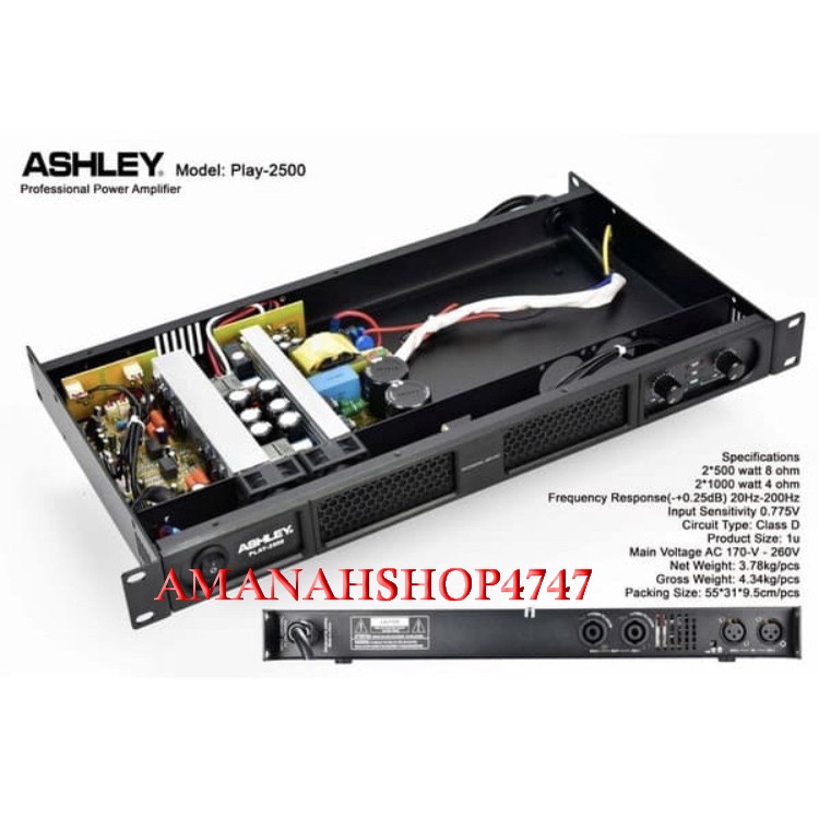 POWER AMPLI ASHLEY PLAY2500 POWER AMPLI ASHLEY PLAY 2500