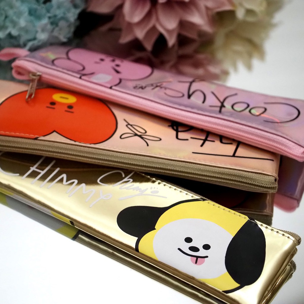 Tempat Pensil Karakter BT21 HOLOGRAM TEBAL HIGH QUALITY Kpop BTS Korea Bagus Murah