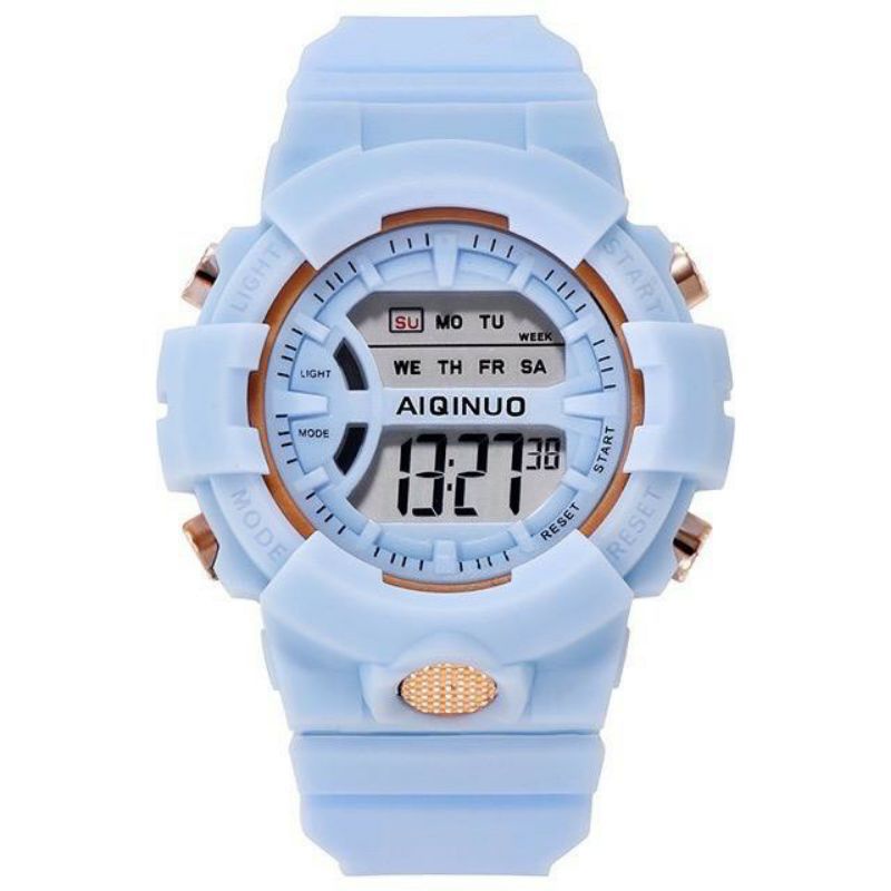 JAM TANGAN PRIA WANITA DIGITAL RUBBER SPORT BULAT LED GROSIR MURAH COUPLE