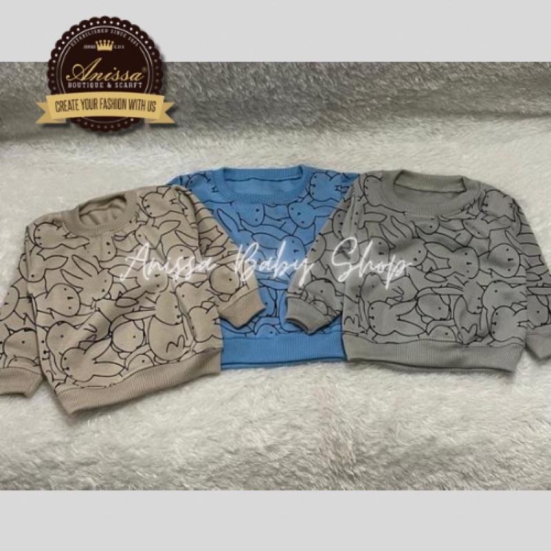 Sweter bayi 3-12 bln motif rabbit