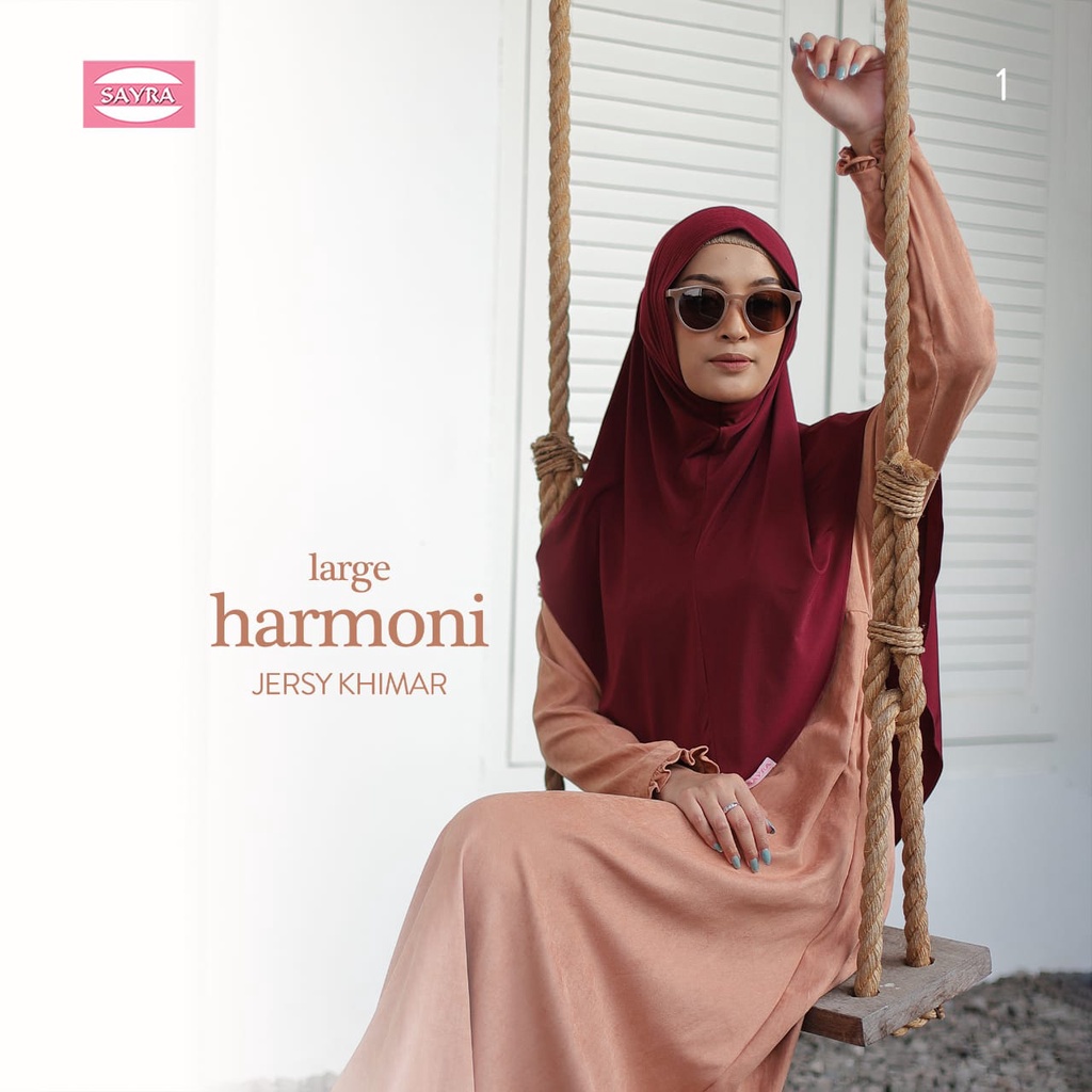 Jilbab Instan Bergo Harmoni Large & XL Jersy Khimar Ori Sayra SAYRA1-MAROON